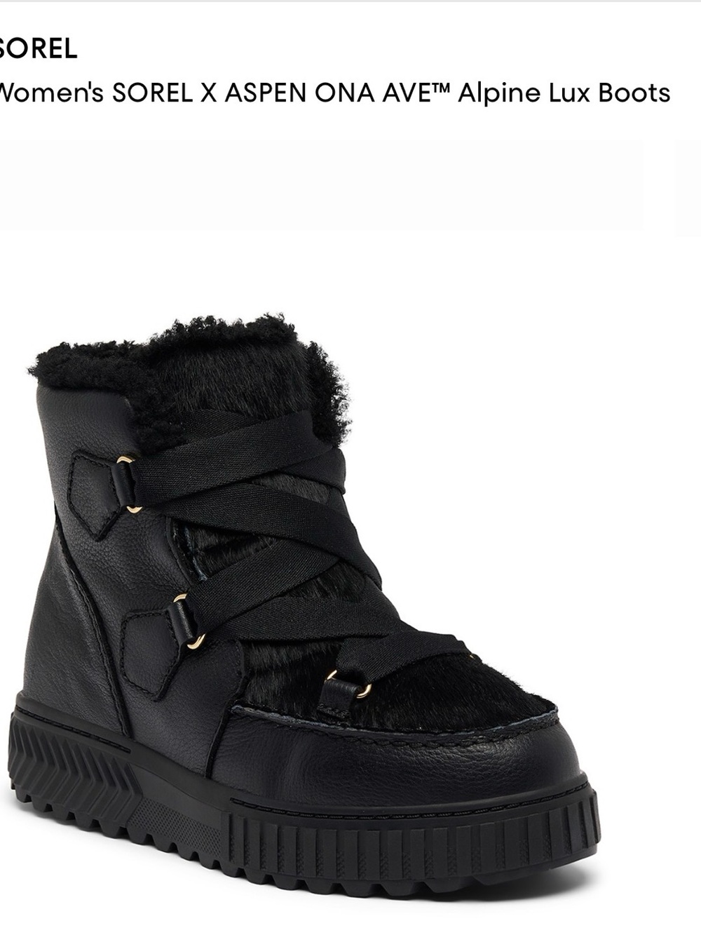 Brand new in box sorel x aspen ona Ave alpine boots black size 8.5